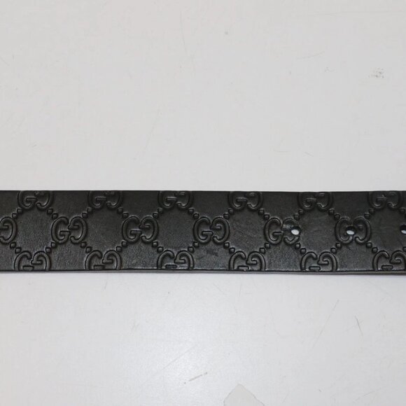 GUCCI Men's GG Monogram Square Interlocking Leather Belt Size 34 - Picture 6 of 16